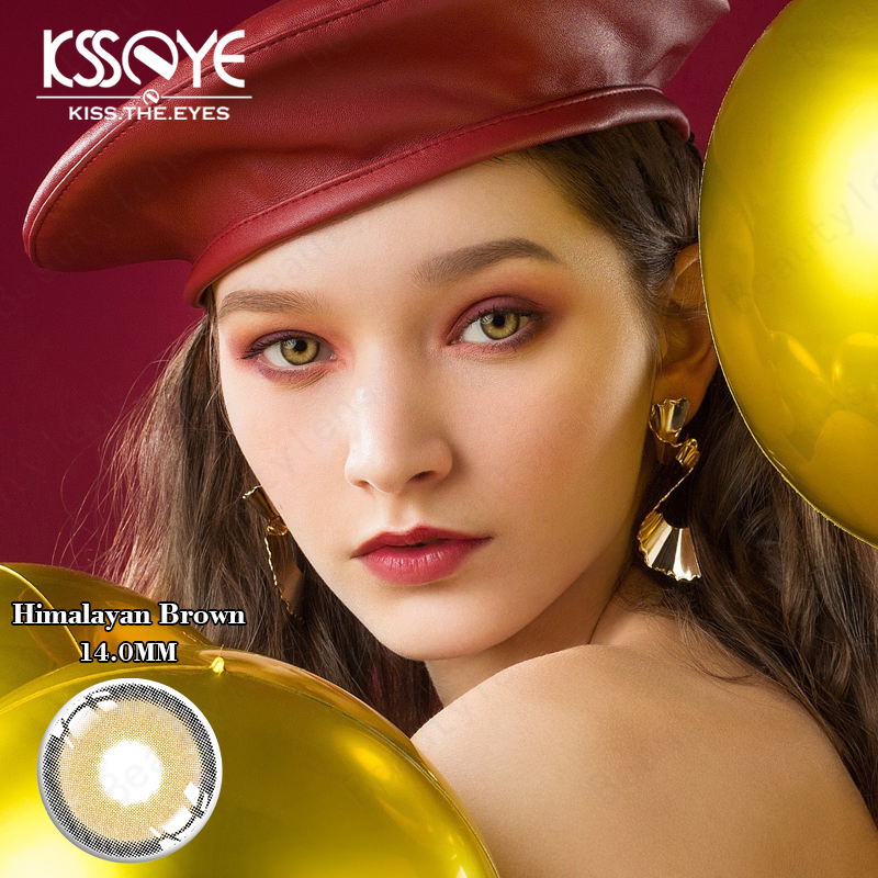 Natural Looking Gemstone Green Contact Lens For Brown Eyes 14.0mm