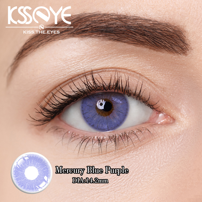 Realistic Eye Amethyst Color Contact Lens 14.2mm For Daily Use