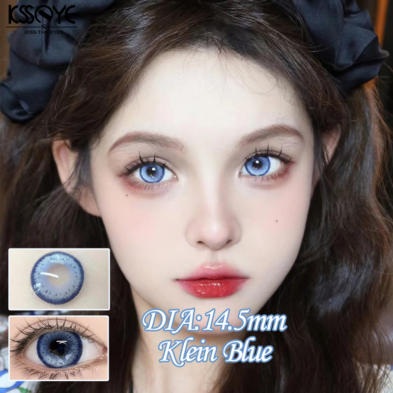 KSSEYE Blue Colored Contacts Popular Lense Eye Color For Big Eye 14.5MM
