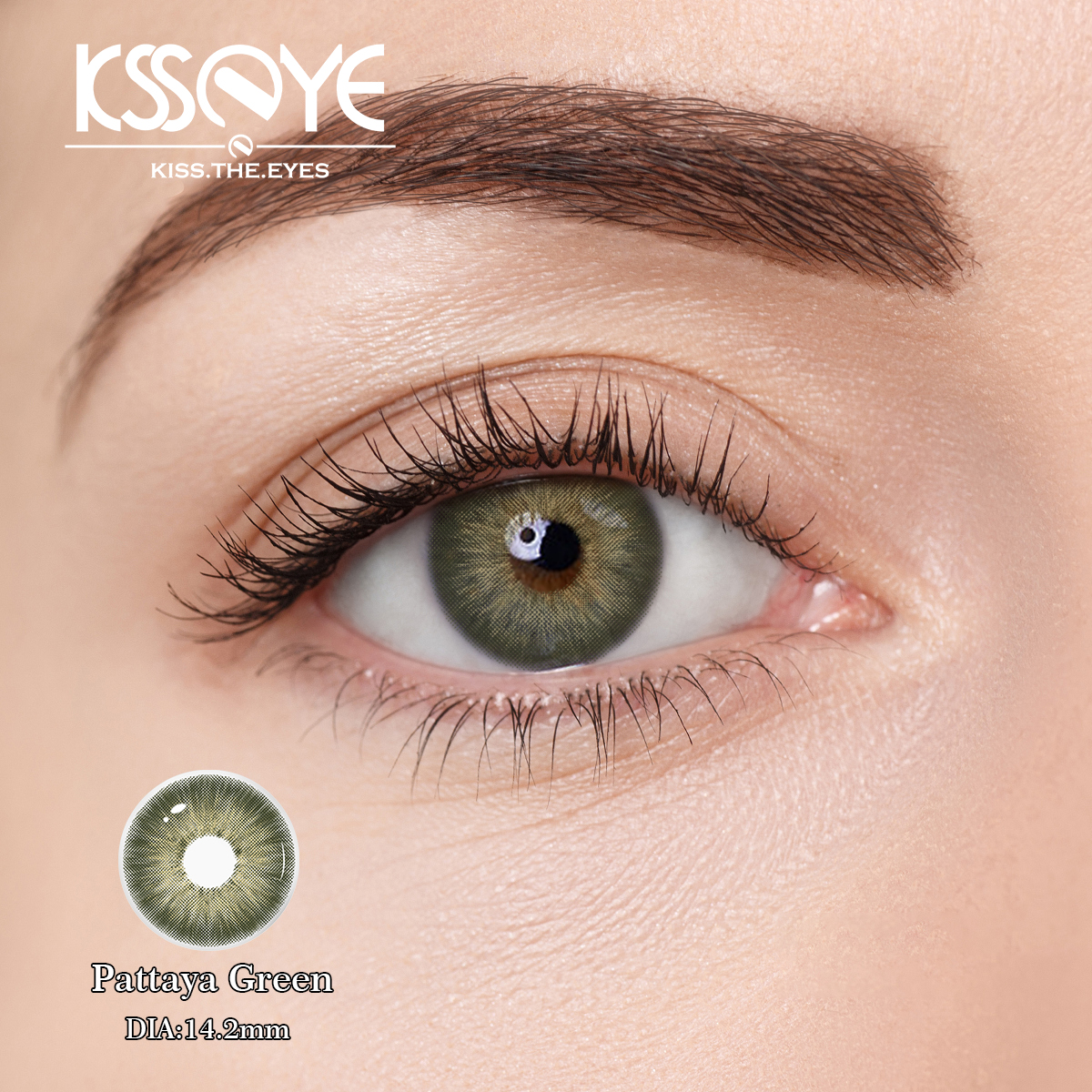 Custom Reusable Colored Secret Blue Green Contact Lens Yearly 14mm