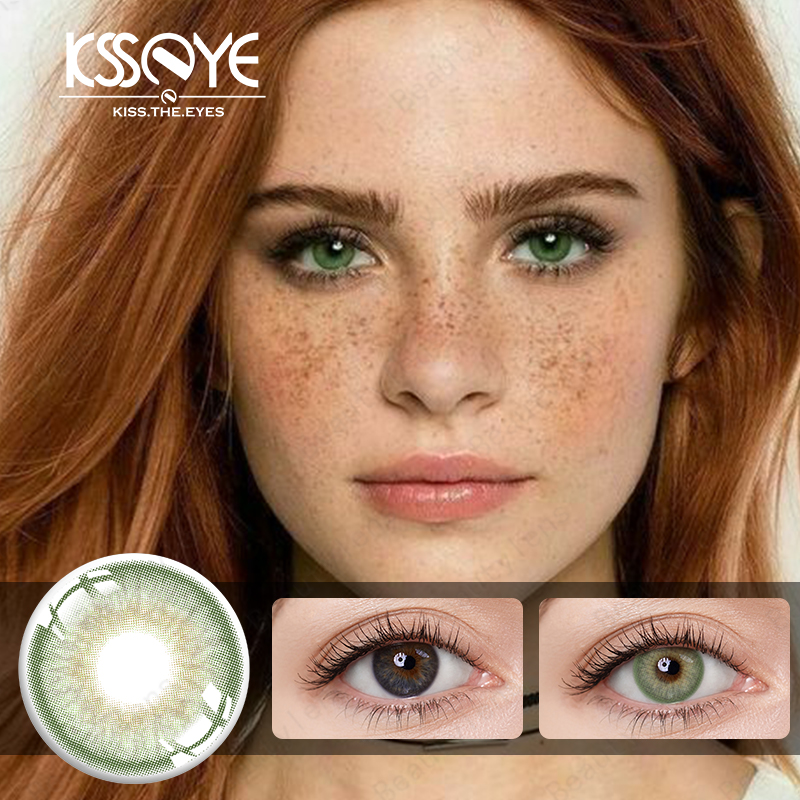 Cosmetic Eye Green Contact Lens Color Blends 8.5mm Odm