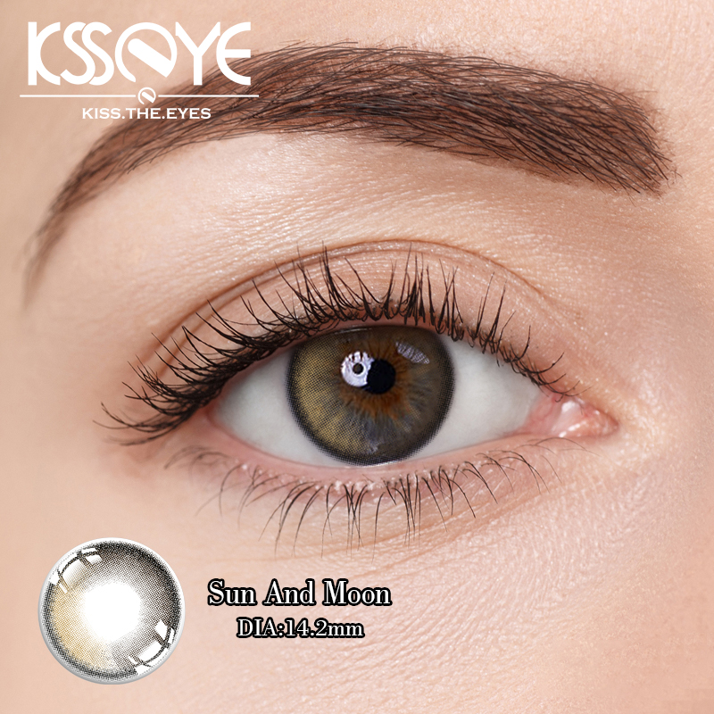 Custom Cosmetic Prescription Husky Blue Eye Contact Lenses
