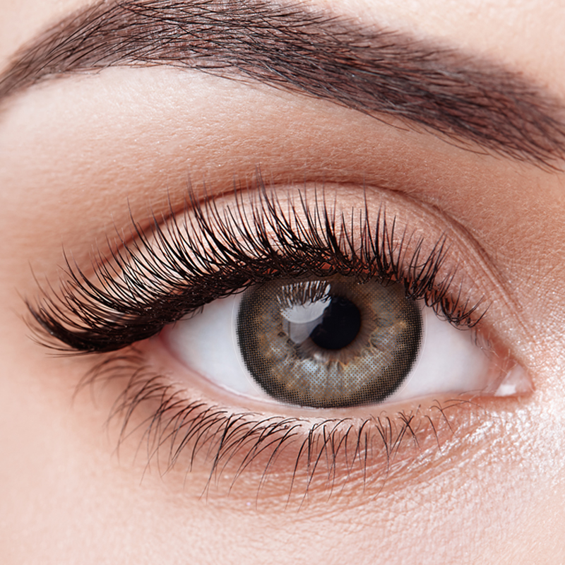 3 Tone Color Enhancing Chestnut Brown Contact Lens For Light Eyes