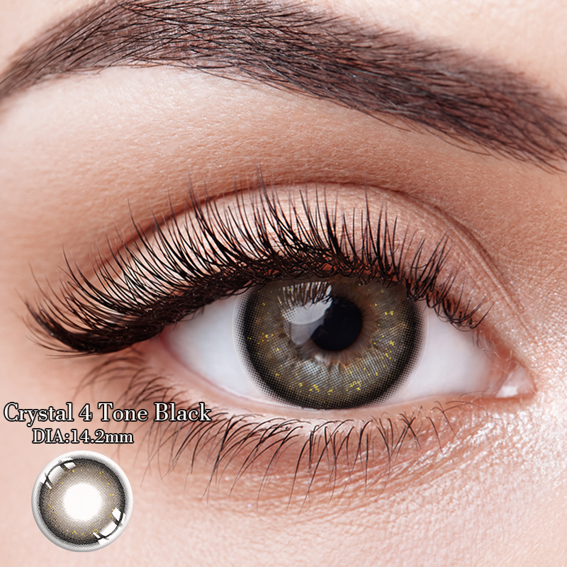 Custom Reusable Brown Colored Contacts Lenses Yearly For Brown Eyes