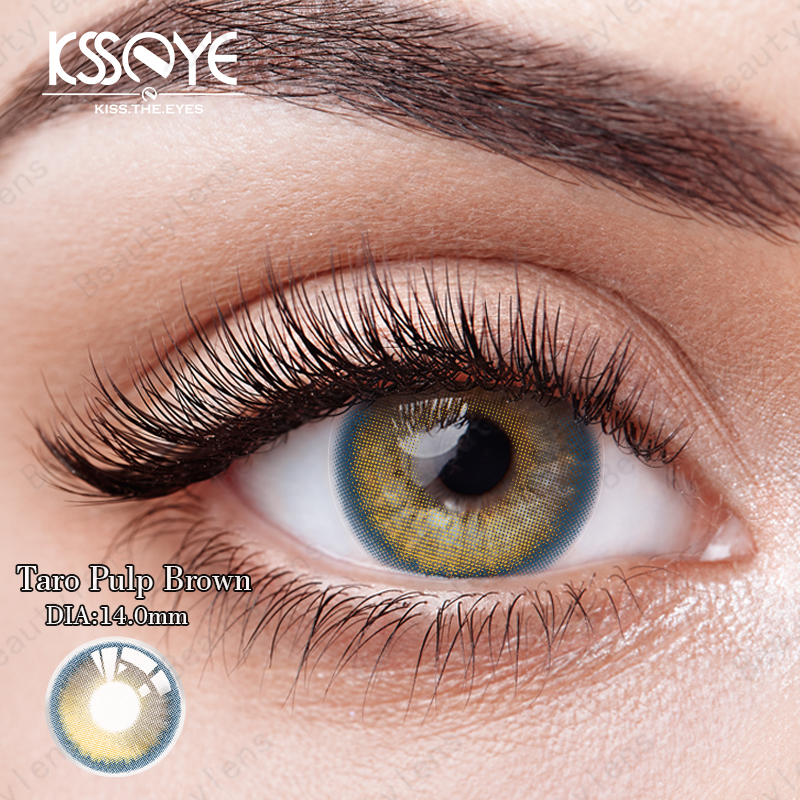 Yearly Slate Brown Disposable Colored Contacts Lenses For Eyes