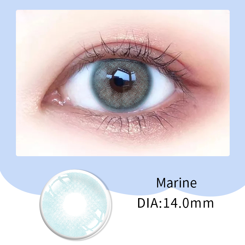 OEM Natural Blue Color Contact Eye Lens Yearly Cosmetic For Male And Female