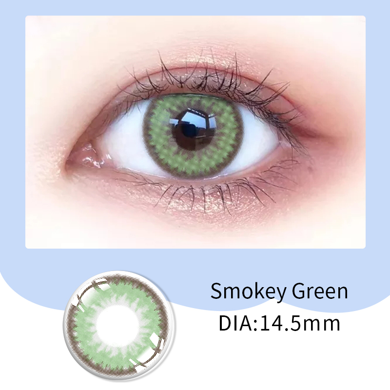 KSSEYE 14.5mm Prescribed Green Contact Lenses For Annual Graduation