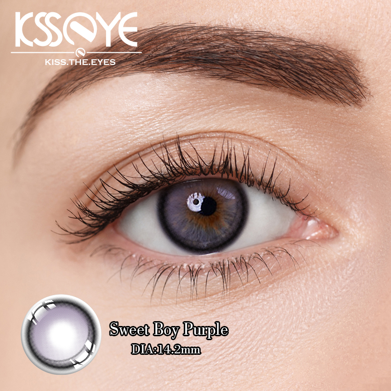 Colored Prescription Contact Lens Fresh lady Blue Grey Color Contact Lenses