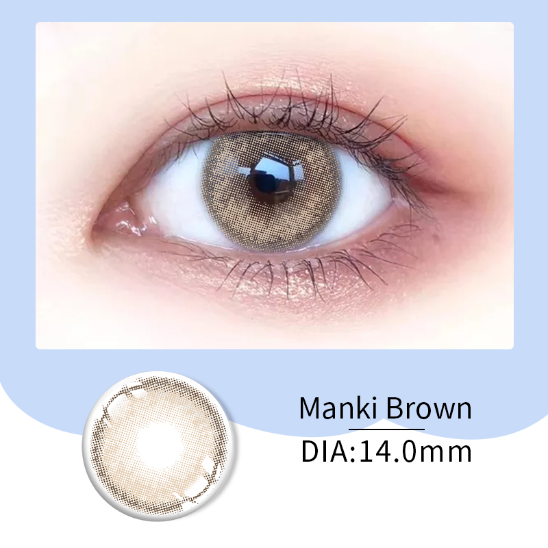 Cosmetic Manki Brown Contact Lens 14.0 mm Contact Lenses Oem