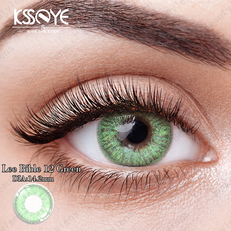 Big Eye Green Contact Lens Colored Contacts No Prescription 14.5mm