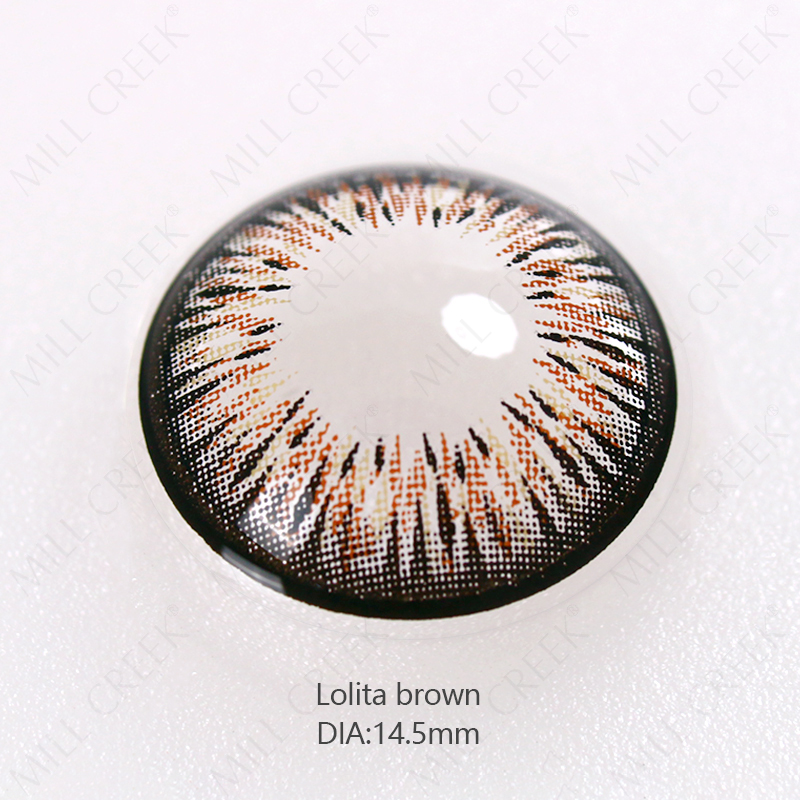 Daily Colored Prescription 14.5mm Contact Lenses Lolita Brown