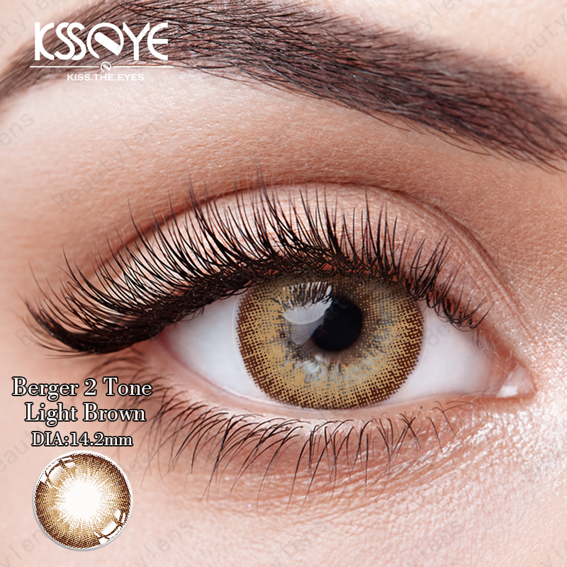 Eco Colored Yearly 3 Tone Contact Lenses Natural Eye Lenses 14.2mm