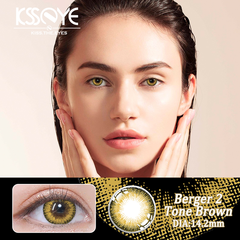 Eco Colored Yearly 3 Tone Contact Lenses Natural Eye Lenses 14.2mm