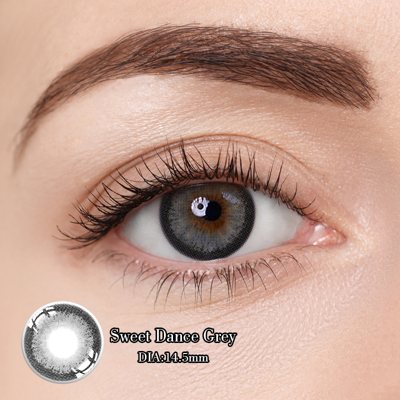 Colored Cosmetic Opaque Gray Contact Lens Bluish Grey Contacts Eyewear 14.2mm