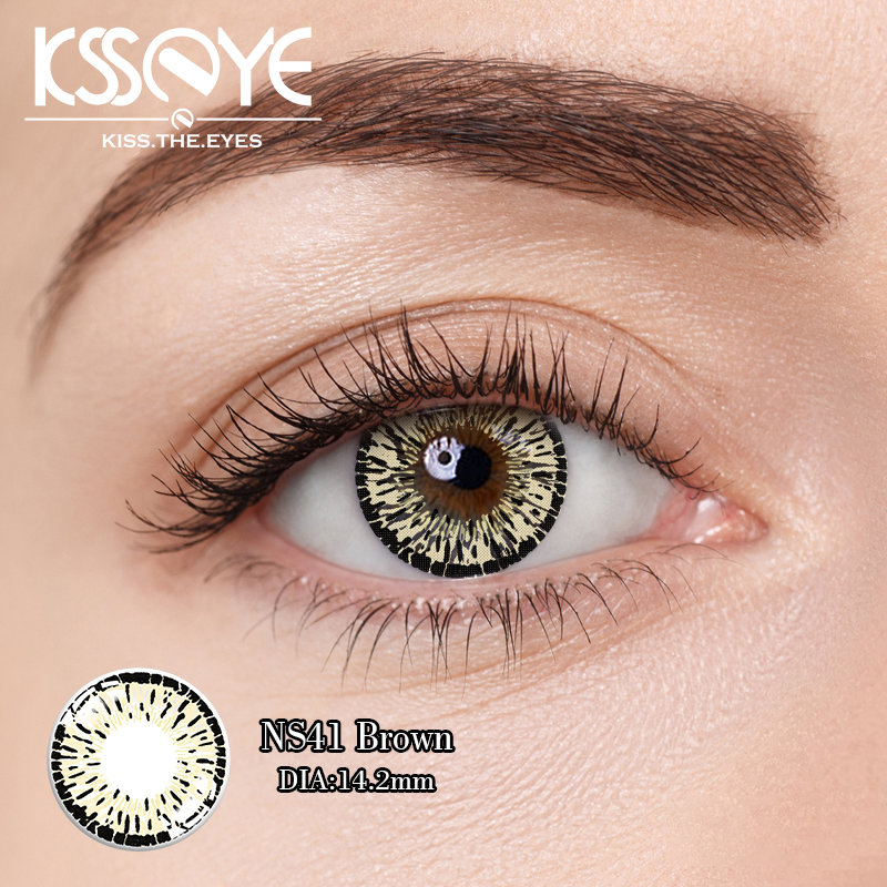 Non Prescription Honey Brown Colored Contacts Without Power 8.5mm