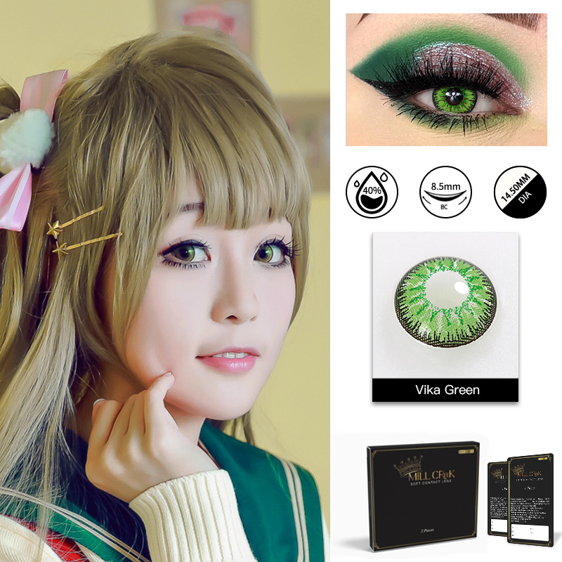 Soft Eye CE Certified Prescription Colored Contact Lenses 0.08mm Center Thickness