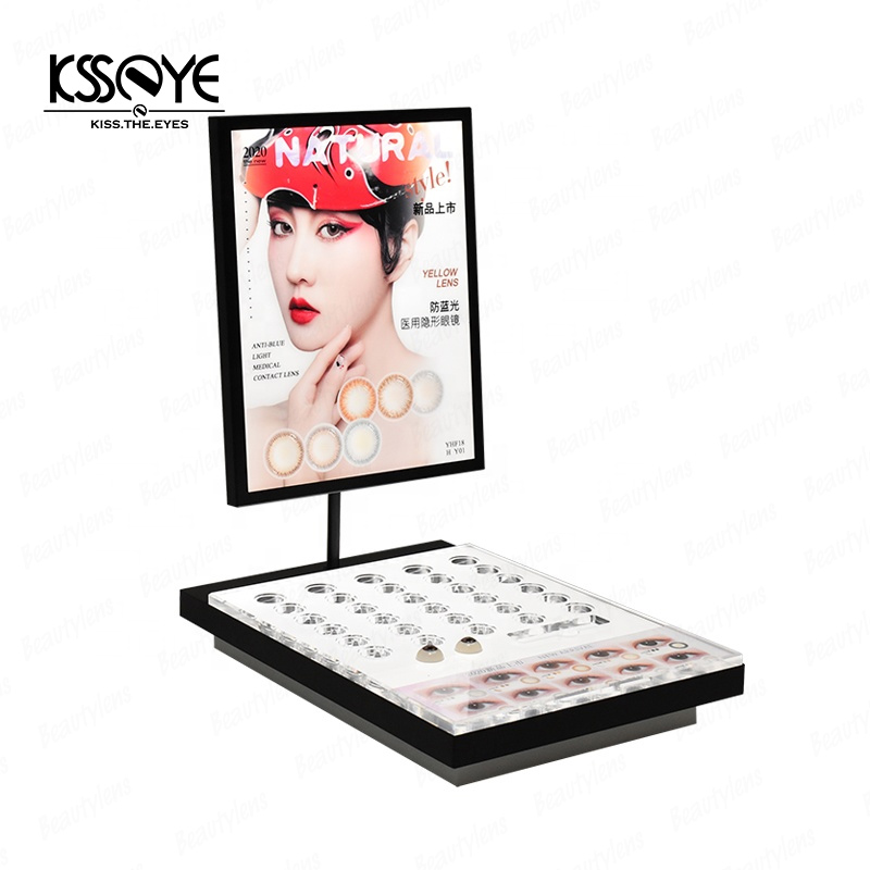 Personalised Counter Top Contact Lens Accessories Holder Display Case