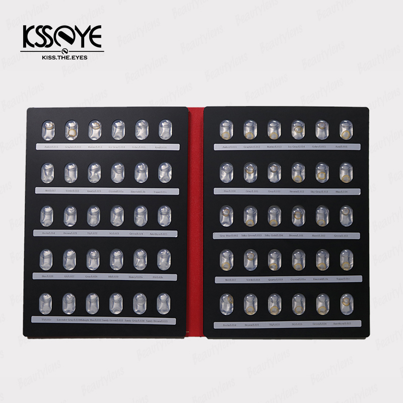 Colored Plastic Contact Lens Display Case Book Style