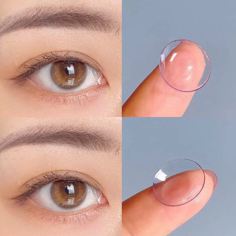 14.5mm 0.08mm Clear Soft Natural Color Contact Lens Corrective Lenses With Power