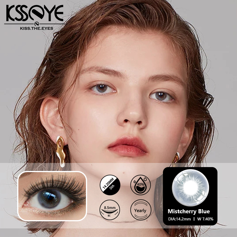 Solid Graphite Coloured Natural Eye Contact Lenses Without Power 14.2mm
