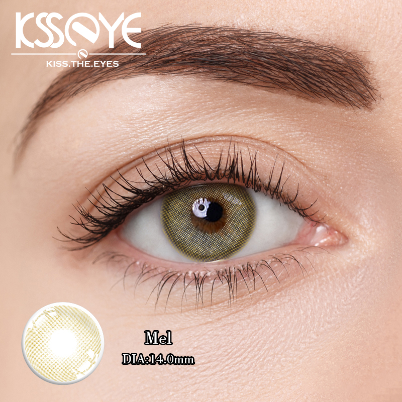 KSSEYE Hidrocor Mel Prescription Colored Contact Lenses Natural Light