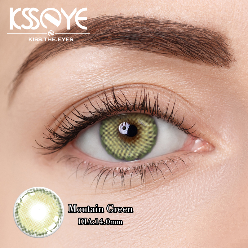 Big Eye Green Soft Colored Contacts Lens For Cosmetic Make Up