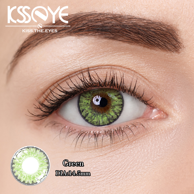 Big Eye Green Soft Colored Contacts Lens For Cosmetic Make Up