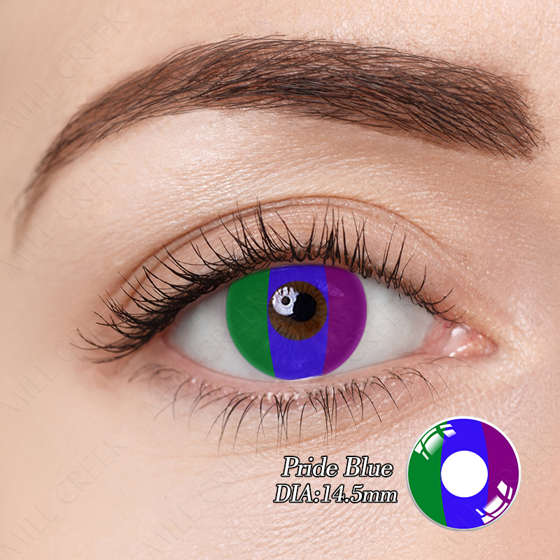 OEM Tinted Hazel Brown Contacts Tri Color Lenses For Big Eyes