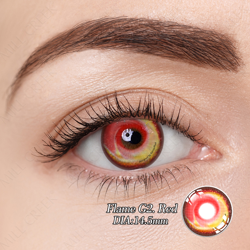 OEM Tinted Hazel Brown Contacts Tri Color Lenses For Big Eyes