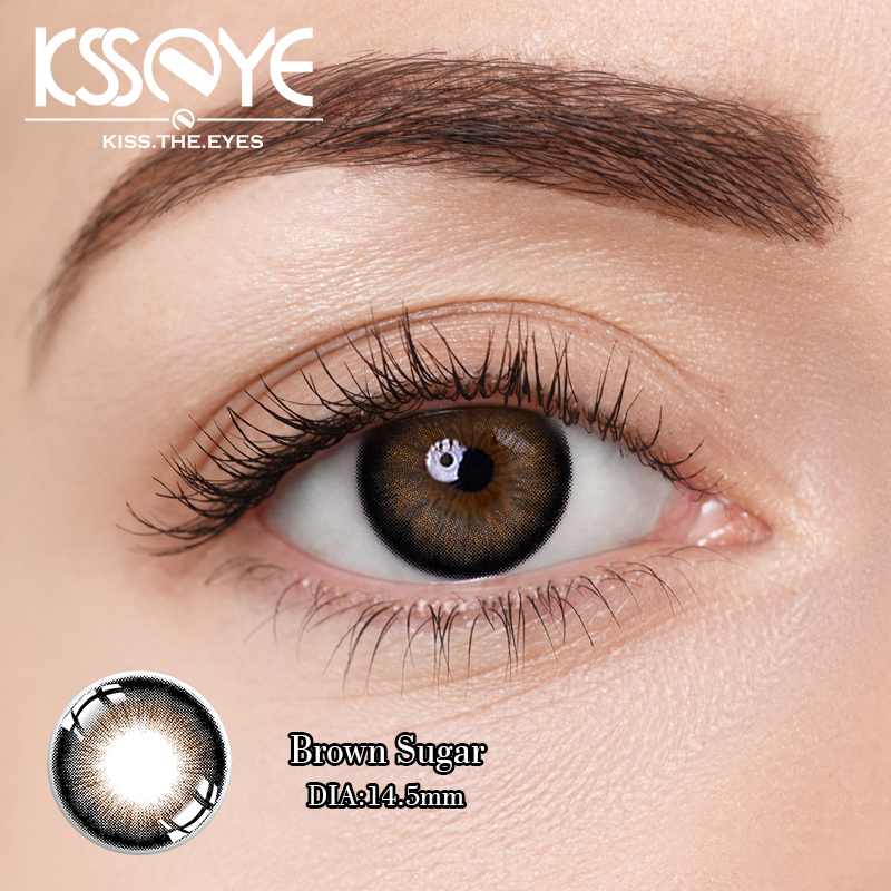Prescription Myopia Smokey Gray Contact Lens For Dark Eyes