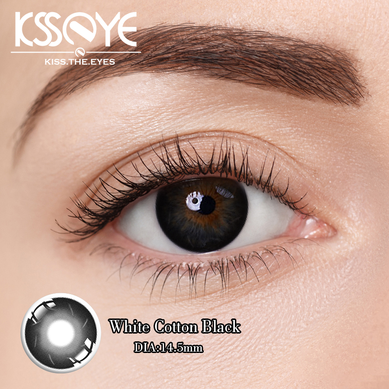 Prescription Myopia Smokey Gray Contact Lens For Dark Eyes