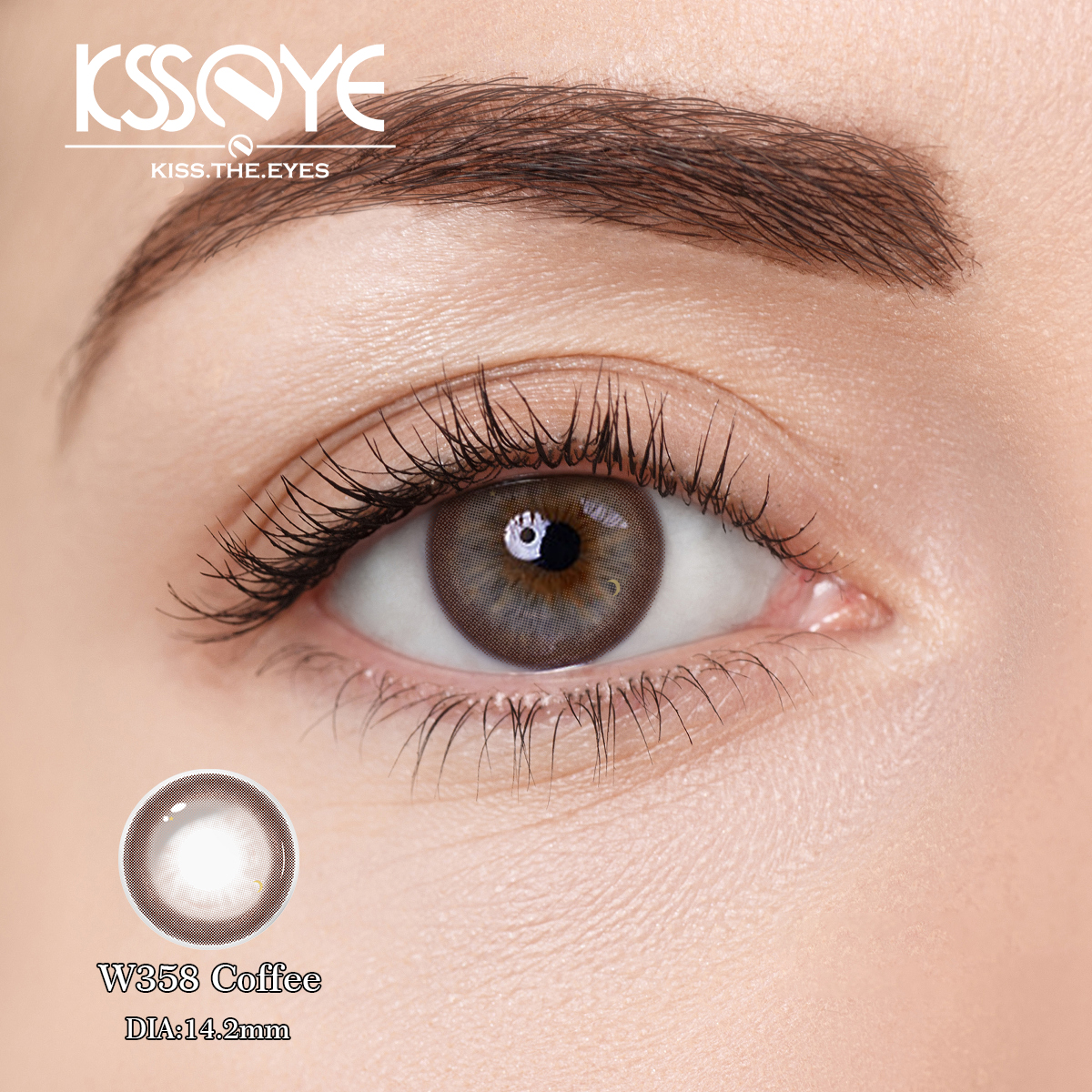 ODM Realistic Circle Eye Contact Lenses 14.0mm For Brown Eyes