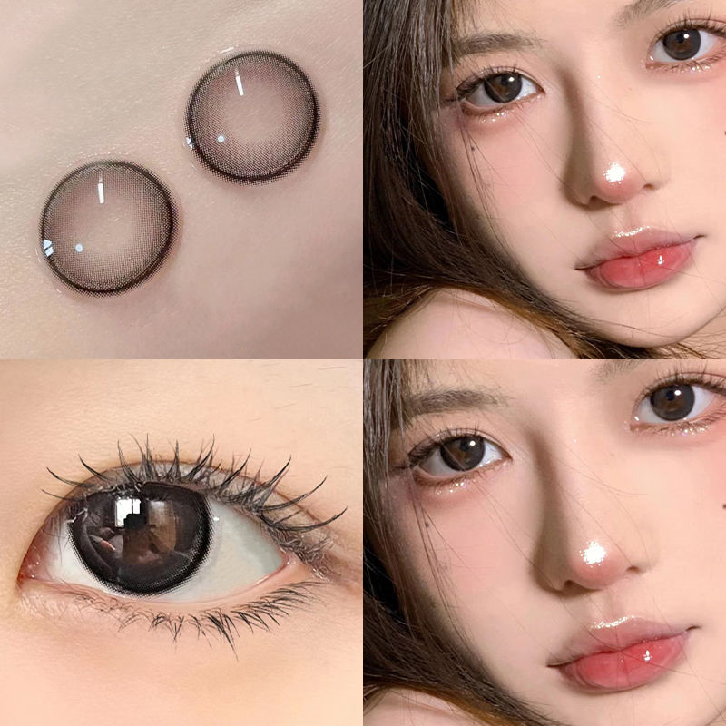 Custom Reusable Brown Colored Contacts Lenses Yearly For Brown Eyes