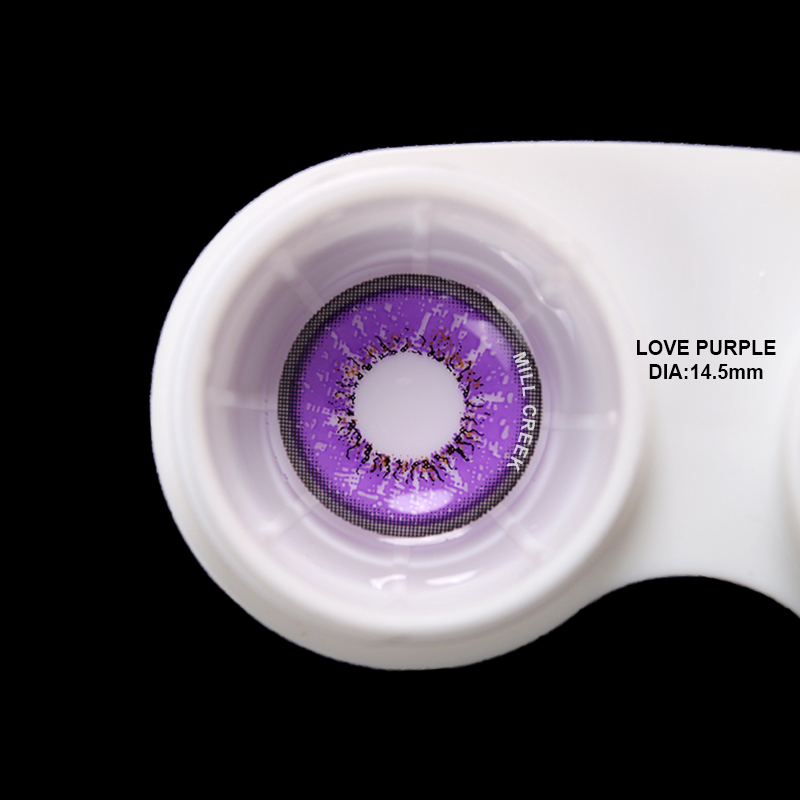 OEM Colored Dark Purple Contact Lens HEMA NVP With -0 To -8 Power
