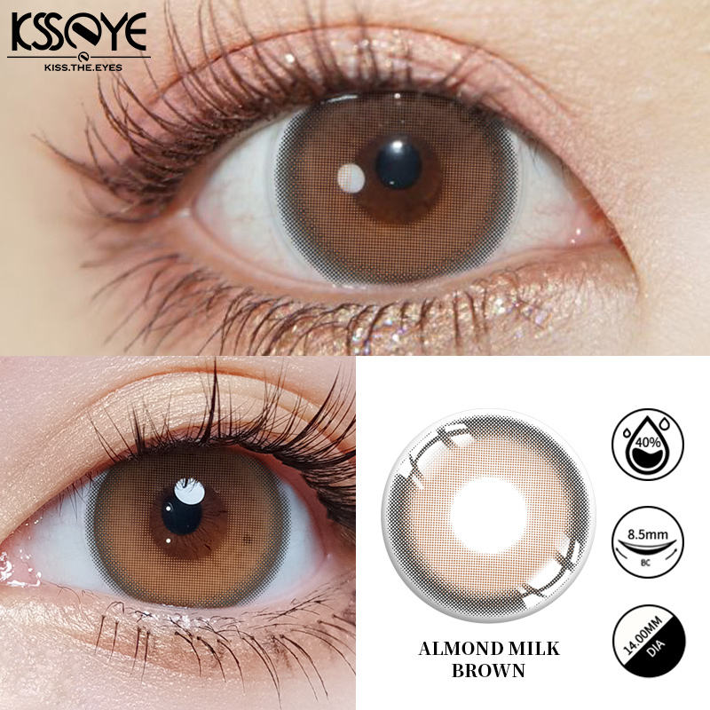 Custom Natural Colored Misty Grey Lens Contacts For Dark Eyes 14.0mm